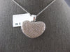 ESTATE LARGE 2.70CT DIAMOND 14KT WHITE GOLD CLASSIC HEART LOVE FLOATING PENDANT