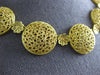 ESTATE EXTRA LARGE 18K YELLOW GOLD HANDCRAFTED FILIGREE FLOWER ETERNITY NECKLACE