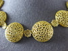 ESTATE EXTRA LARGE 18K YELLOW GOLD HANDCRAFTED FILIGREE FLOWER ETERNITY NECKLACE