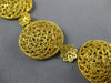 ESTATE EXTRA LARGE 18K YELLOW GOLD HANDCRAFTED FILIGREE FLOWER ETERNITY NECKLACE