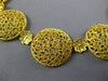 ESTATE EXTRA LARGE 18K YELLOW GOLD HANDCRAFTED FILIGREE FLOWER ETERNITY NECKLACE