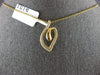 ESTATE .52CT DIAMOND 14KT YELLOW GOLD 3D CLASSIC LEAF FLOATING PENDANT