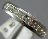 ESTATE .59CT DIAMOND 14KT WHITE GOLD 3D CLASSIC ROUND CHANNEL ANNIVERSARY RING