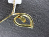 ESTATE .52CT DIAMOND 14KT YELLOW GOLD 3D CLASSIC LEAF FLOATING PENDANT