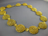 ESTATE EXTRA LARGE 18K YELLOW GOLD HANDCRAFTED FILIGREE FLOWER ETERNITY NECKLACE