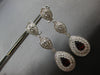 ESTATE LARGE 4.3CT DIAMOND & AAA GARNET 14K WHITE GOLD CLIP ON HANGING EARRINGS