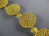 ESTATE EXTRA LARGE 18K YELLOW GOLD HANDCRAFTED FILIGREE FLOWER ETERNITY NECKLACE