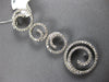 LARGE 1.26CT DIAMOND 14KT WHITE GOLD 3D MULTI CIRCULAR JOURNEY FLOATING PENDANT