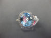 6.14CT DIAMOND & AQUAMARINE & TSAVORITE 14K WHITE & BLACK GOLD 3D OVAL HALO RING