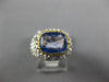 2.56CT DIAMOND & SAPPHIRE 18KT 2 TONE GOLD 3D MARIAL BUCCELLATI ENGAGEMENT RING