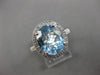 6.14CT DIAMOND & AQUAMARINE & TSAVORITE 14K WHITE & BLACK GOLD 3D OVAL HALO RING
