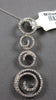 LARGE 1.26CT DIAMOND 14KT WHITE GOLD 3D MULTI CIRCULAR JOURNEY FLOATING PENDANT