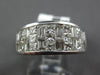 ESTATE WIDE 1.78CT DIAMOND 18KT WHITE GOLD PRINCESS & BAGUETTE ANNIVERSARY RING