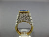 2.56CT DIAMOND & SAPPHIRE 18KT 2 TONE GOLD 3D MARIAL BUCCELLATI ENGAGEMENT RING
