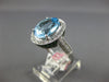 6.14CT DIAMOND & AQUAMARINE & TSAVORITE 14K WHITE & BLACK GOLD 3D OVAL HALO RING