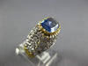 2.56CT DIAMOND & SAPPHIRE 18KT 2 TONE GOLD 3D MARIAL BUCCELLATI ENGAGEMENT RING