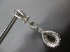 ESTATE LARGE 4.3CT DIAMOND & AAA GARNET 14K WHITE GOLD CLIP ON HANGING EARRINGS