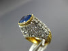 2.56CT DIAMOND & SAPPHIRE 18KT 2 TONE GOLD 3D MARIAL BUCCELLATI ENGAGEMENT RING