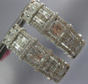 EXTRA LARGE 7.41CT DIAMOND 18KT WHITE GOLD 3D MULTI SQUARE HOOP HANGING EARRINGS