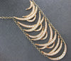 LARGE 3.82CT DIAMOND 14KT ROSE GOLD 3D MULTI ROW CRISS CROSS LARIAT FUN NECKLACE