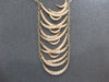 LARGE 3.82CT DIAMOND 14KT ROSE GOLD 3D MULTI ROW CRISS CROSS LARIAT FUN NECKLACE