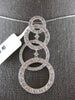 LARGE 1.62CT DIAMOND 18KT WHITE GOLD MULTI CIRCULAR LOVE KNOT FLOATING PENDANT