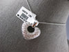 ESTATE .81CT DIAMOND 18KT WHITE GOLD 3D PUFF TRIPLE HEART LOVE FLOATING PENDANT
