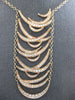 LARGE 3.82CT DIAMOND 14KT ROSE GOLD 3D MULTI ROW CRISS CROSS LARIAT FUN NECKLACE