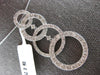 LARGE 1.62CT DIAMOND 18KT WHITE GOLD MULTI CIRCULAR LOVE KNOT FLOATING PENDANT