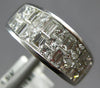 ESTATE WIDE 1.78CT DIAMOND 18KT WHITE GOLD PRINCESS & BAGUETTE ANNIVERSARY RING