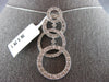LARGE 1.62CT DIAMOND 18KT WHITE GOLD MULTI CIRCULAR LOVE KNOT FLOATING PENDANT
