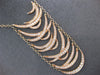 LARGE 3.82CT DIAMOND 14KT ROSE GOLD 3D MULTI ROW CRISS CROSS LARIAT FUN NECKLACE