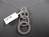 LARGE 1.62CT DIAMOND 18KT WHITE GOLD MULTI CIRCULAR LOVE KNOT FLOATING PENDANT