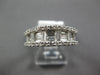 WIDE 1.52CT DIAMOND 18KT WHITE GOLD ROUND & BAGUETTE INVISIBLE ANNIVERSARY RING