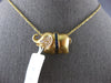 .46CT DIAMOND & AAA SAPPHIRE 18K YELLOW GOLD HAPPY ELEPHANT FUN FLOATING PENDANT
