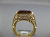 ESTATE LARGE 7.45CT DIAMOND & AAA SPINEL 18KT YELLOW GOLD 3D ENGAGEMENT RING