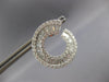 4.28CT DIAMOND 18KT WHITE GOLD 3D CIRCULAR SIDEWAYS HOOP BALLERINA STUD EARRINGS