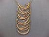 LARGE 3.82CT DIAMOND 14KT ROSE GOLD 3D MULTI ROW CRISS CROSS LARIAT FUN NECKLACE