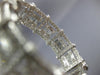 EXTRA LARGE 7.41CT DIAMOND 18KT WHITE GOLD 3D MULTI SQUARE HOOP HANGING EARRINGS