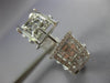 EXTRA LARGE 7.41CT DIAMOND 18KT WHITE GOLD 3D MULTI SQUARE HOOP HANGING EARRINGS