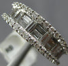 WIDE 1.52CT DIAMOND 18KT WHITE GOLD ROUND & BAGUETTE INVISIBLE ANNIVERSARY RING