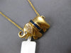 .46CT DIAMOND & AAA SAPPHIRE 18K YELLOW GOLD HAPPY ELEPHANT FUN FLOATING PENDANT