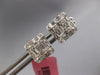 1.16CT DIAMOND 18KT WHITE GOLD ROUND & BAGUETTE INVISIBLE SQUARE STUD EARRINGS