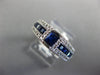 2.0CT DIAMOND & AAA SAPPHIRE 18K WHITE GOLD PRINCESS & ROUND SEMI BEZEL FUN RING