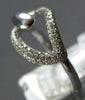 ESTATE .43CT DIAMOND 14KT WHITE GOLD 3D CLASSIC LEAF FUN RING