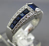 2.0CT DIAMOND & AAA SAPPHIRE 18K WHITE GOLD PRINCESS & ROUND SEMI BEZEL FUN RING