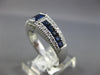 2.0CT DIAMOND & AAA SAPPHIRE 18K WHITE GOLD PRINCESS & ROUND SEMI BEZEL FUN RING