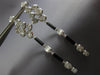 EXTRA LARGE 3.82CT DIAMOND & BLACK ENAMEL 18KT WHITE GOLD OVAL HANGING EARRINGS