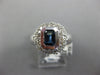 1.66CT DIAMOND & AAA SAPPHIRE 14KT WHITE GOLD EMERALD CUT & ROUND BEZEL FUN RING
