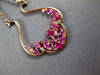 LARGE 2.19CT DIAMOND & AAA PINK SAPPHIRE 14KT ROSE GOLD FLORAL HANGING EARRINGS